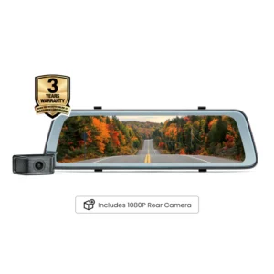 Road Angel Halo View 2 Rear View Mirror and Dash Cam with 10" Touch Screen & Dual Parking Mode - USB Type C